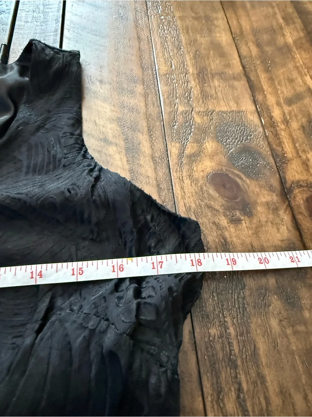 Sz M Black Simply Silk Sleeveless Midi Layered Dress with Textured Pattern - Picture 4 of 5